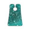 EVANEM Turquoise Glitter Beard Bib, Men'S Beard Trimmer Catcher, With 3 Suction Cups And 1 Storage Bag, Good Gift For Dad & Husband (73x107cm) view 1