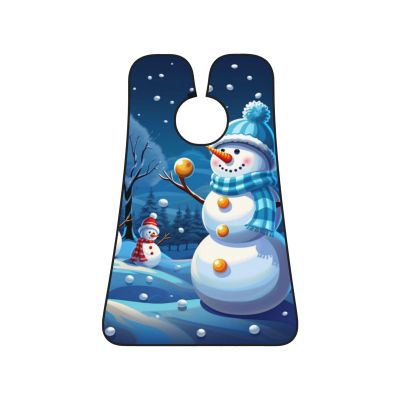 EVANEM Winter Snowman Beard Bib, Men'S Beard Trimmer Catcher, With 3 Suction Cups And 1 Storage Bag, Good Gift For Dad & Husband (73x107cm)