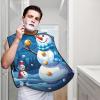 EVANEM Winter Snowman Beard Bib, Men'S Beard Trimmer Catcher, With 3 Suction Cups And 1 Storage Bag, Good Gift For Dad & Husband (73x107cm) view 2