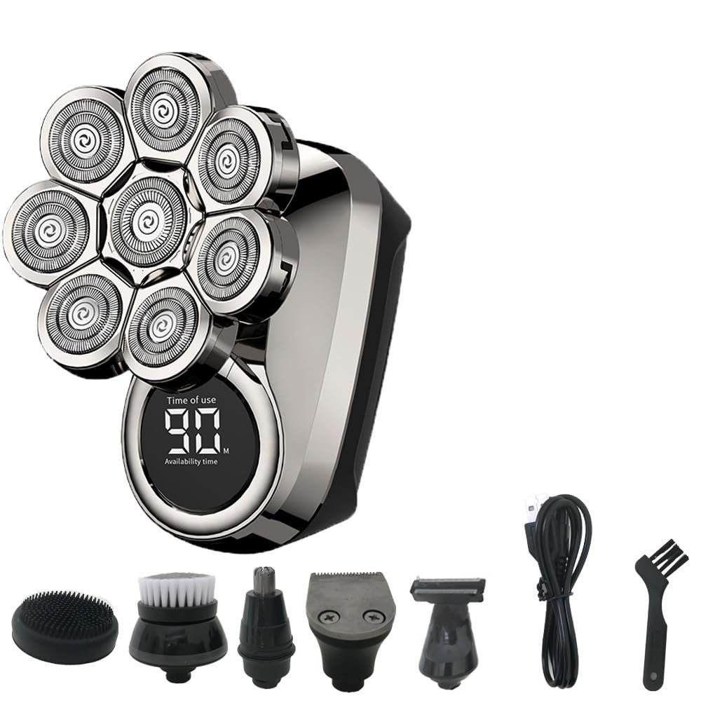 Electric Razor for Men, 6 in 1 Men's Rechargeable Razor Nose Hair Trimmer Razor Electric Shaver Men's Razor Men's Electric Shaver Beard Trimmer