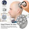 Electric Razor for Men, 6 in 1 Men's Bald Head Electric Shaver 9 Blades Floating Heads Beard Nose Ear Hair Trimmer Clipper Facial Brush Rechargeable Razor view 3