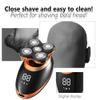 Electric Razor for Men, 5 in 1 Electric Shaver for Men Beard Hair Trimmer Electric Razor 5D Floating Five Blade Heads Electric Nose Hair Trimmer LCD Display view 4