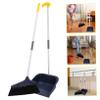 Soft Bristle Broom Dustpan Set with Long Ergonomic Handle Blue view 4