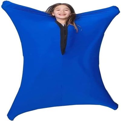 BANTASE Soothing Sensory Compression Body Sock, Unisex, Proprioceptive And Deep Pressure Input For Sensory And Processing Disorders (Color : Blau, Size : XL)