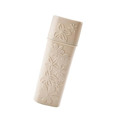 Beavorty Portable Toothbrush Case Box for Travel for Keeping Toothbrush and Toothpaste Organized The Go in Neutral Beige