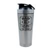 Getagift Best Dad Gift, The Man The Myth The Legend, Father's Day Gift, 500ml Aluminium Shaker Bottle for Supplement Shakes - Easy Clean, Durable Cup. (Silver) view 1
