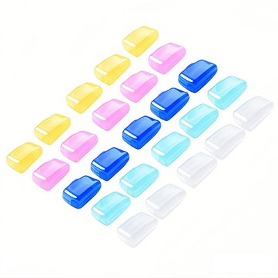 50Packs Portable Toothbrush Containers Travel Toothbrush Head Covers Colorful Toothbrush Pod Caps Case Plastic Protective Caps for Home Daily Outdoor Camping Travel Sport Running Hiking