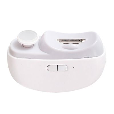 Electric Automatic Nail With Light & 2 Speeds Fingernail Cutter And File 2 In 1 Rechargeable Fingernail Trimmer Nail Trimming And Polishing Device