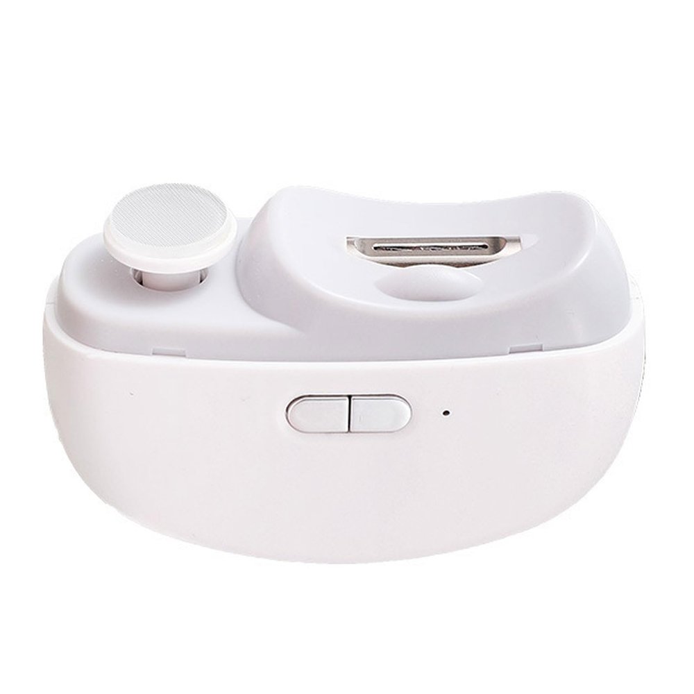 Electric Automatic Nail With Light & 2 Speeds Fingernail Cutter And File 2 In 1 Rechargeable Fingernail Trimmer Nail Trimming And Polishing Device