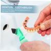 Beavorty 3Pcs Mini Denture Cleaning Brushes Multi-Functional Small Denture Cleaner with Safe Comfortable Bristles Portable for Daily Use view 2