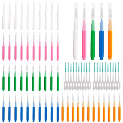 YEERSUO 70 PCS Interdental Brushes, 50 PCS Dental Brushes Flossing Head for Oral Tooth Cleaning, with 20 PCS Tooth Picks Dental Floss Brushes for Braces Between Teeth Oral Cleaning