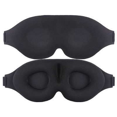 100% Blackout Sleep Masks for Women & Men - Zero Eye Pressure - Slogans - Ergonomic Design 3D Cutout Eye Movement Friendly, Ultra Soft & Comfortable Eye Mask for Sleep/Nap/Travel (Plain - No Design)