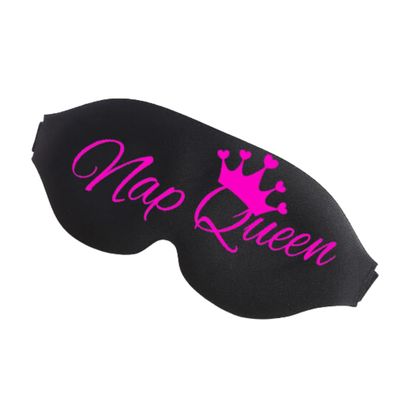 100% Blackout Sleep Masks for Women & Men - Zero Eye Pressure - Slogans - Ergonomic Design 3D Cutout Eye Movement Friendly, Ultra Soft & Comfortable Eye Mask for Sleep/Nap/Travel (Nap Queen)