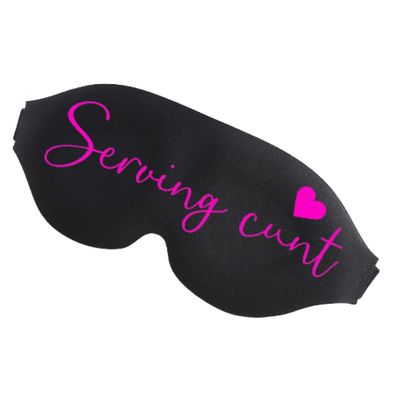 100% Blackout Sleep Masks for Women & Men - Zero Eye Pressure - Slogans - Ergonomic Design 3D Cutout Eye Movement Friendly, Ultra Soft & Comfortable Eye Mask for Sleep/Nap/Travel (Serving C**t)
