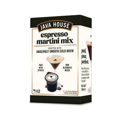 Java House Cold Brew Espresso Martini Mix Liquid Concentrate Pods (Pack of 6)