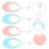 TOVINANNA 4pcs Baby Toothbrush Soft Bristles Training Toothbrush Oral Care Tool for Infants Gentle Gum Protection Toddler Oral Hygiene Kit Pink and Blue view 3