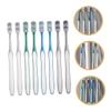 Anneome 8pcs Hard Bristle Toothbrushes for Men Manual Cleaning Travel Toothbrush Lightweight Convenient Use at Home Go view 2