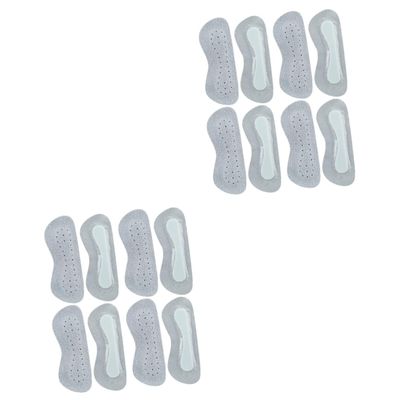 minkissy 8pairs Heel Pads for Shoes Foot Heel Care Double-Sided Tape Abrasion Resistance Soft Skin-Friendly Grey