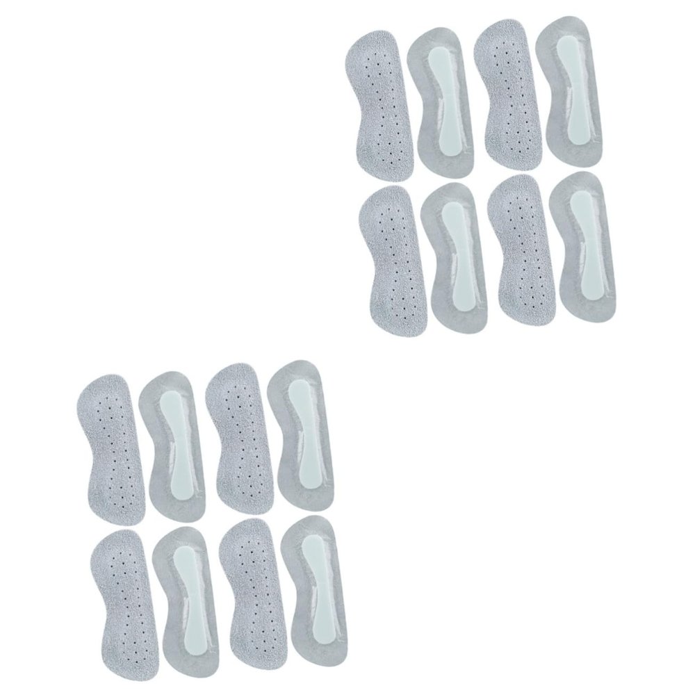 minkissy 8pairs Heel Pads for Shoes Foot Heel Care Double-Sided Tape Abrasion Resistance Soft Skin-Friendly Grey