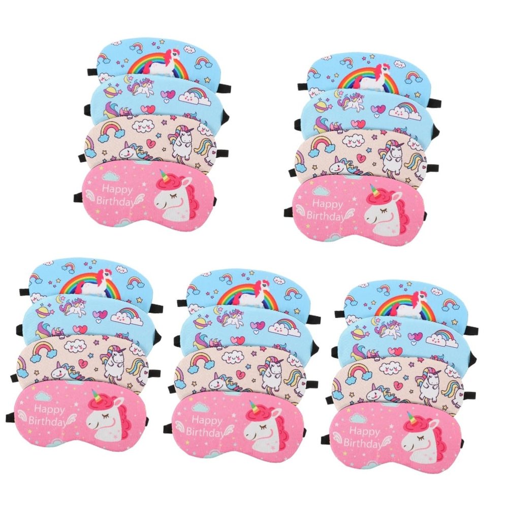 Beavorty 20pcs Sleeping Blindfold Skin-Friendly Eye Masks Creative Eye Protectors for Sleeping for Lightproof