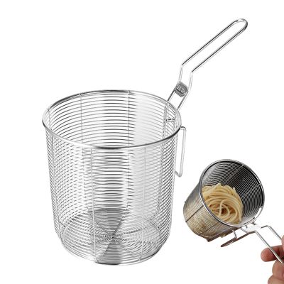 Retorno Drain Basket - Frying Chips Drain Baskets - Chef Fry Basket Set Food Presentation Baskets for Hot Pot, French Fries, Pasta, Onion Rings