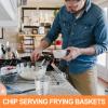 Retorno Drain Basket - Frying Chips Drain Baskets - Chef Fry Basket Set Food Presentation Baskets for Hot Pot, French Fries, Pasta, Onion Rings view 2