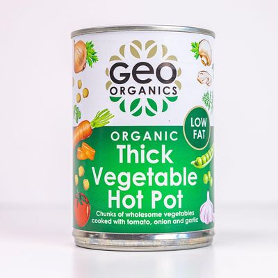 Geo Organics Vegetable Hot Pot 400g (Pack of 3) - Organic One-Pot Dish with Carrots, Parsnips, Potatoes, Mushrooms, and Tomatoes | Vegan & Gluten-Free | Heat & Serve for Quick and Flavorful Meals