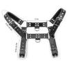 Aendu Adjustable Leather Body Chest Half Harness for Men, Black-2, Universal size view 3