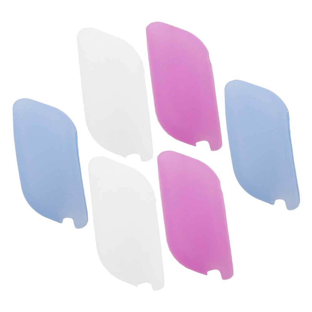 Beavorty Silicone Toothbrush Covers 6pcs Set Portable Toothbrush Caps for Travel Home Hygiene Lightweight Soft Material with Mixed Blue Pink Colors