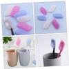 Beavorty Silicone Toothbrush Covers 6pcs Set Portable Toothbrush Caps for Travel Home Hygiene Lightweight Soft Material with Mixed Blue Pink Colors view 3
