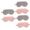 Beavorty 6pcs Artificial Silk Plush Sleeping Eye Mask Blackout Eye Cover for Boys and Girls Lovely Plush Sleep Masks for Travel Home Use view 1