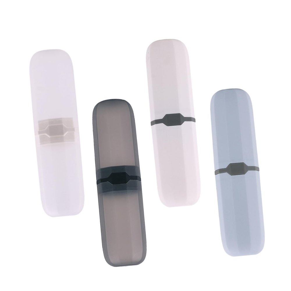 Beavorty Toothbrush and Toothpaste Travel Case 4Pcs Set Portable Storage Holder Dustproof Design Compact Organizer for Business Trips and Outdoor Travel