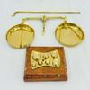 Beautiful Brass Weighing Scale Apothecary Balance Scales with Wooden Base Unique Design Apothecary or Jewellery Balance Scale Home & Office Decor view 2