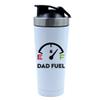 Getagift Dad Fuel Mug, Fathers Day Gift, 500ml Aluminium Shaker Bottle for Supplement Shakes - Easy Clean, Durable Cup. (White) view 1