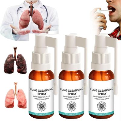 2024 New Lung Cleansing Spray for Lung Cleanse, Respiratory Support and Mucus Relief to Breath Easy - All Natural, Powerful Lung Support & Cleanse (3Pcs)