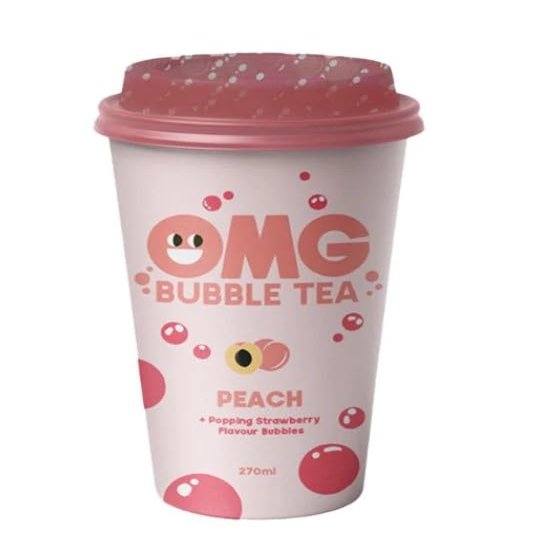 Bubble Tea Peach 270ml Delicious Tasty And Twisty Treat Share With Family And Friends (6)