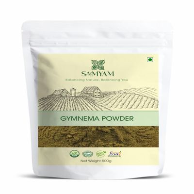 SAMYAM Gymnema Leaves Powder - 500g Pack | Gurmar/Gymnema Sylvestre, Sugar Destroyer