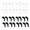 Aliotech 16 Pairs of Soft Silicone Eyewear Ear Hook Eyewear Retainers Silicone Non-slip Sleeve Eyewear Ear Hook Eyewear Sunglasses Reading Glasses Holder(Open diameter size:4MM*1.8MM), Black+clear, view 1