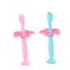 minkissy 4pcs Silicone Toothbrush for Boy Girl Boys and Girls Protective Baffle Training Toothbrush Bristles for Oral Care for First Brushing Experience view 3
