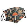 YYHWHJDE Adult Masks Washable 5 PCS Soft breathable Suitable for camping, running, traveling daily use Vintage Edible Mushrooms Pattern view 2
