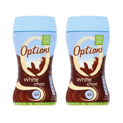 FreshCart Basics Options White Hot Chocolate 220g - 2 Pack | White Chocolate Flavoured Instant Hot Drink.