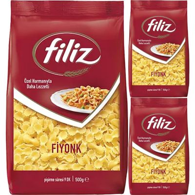Filiz Pasta Farfalle Tonde 500 Gram x 3 Packs