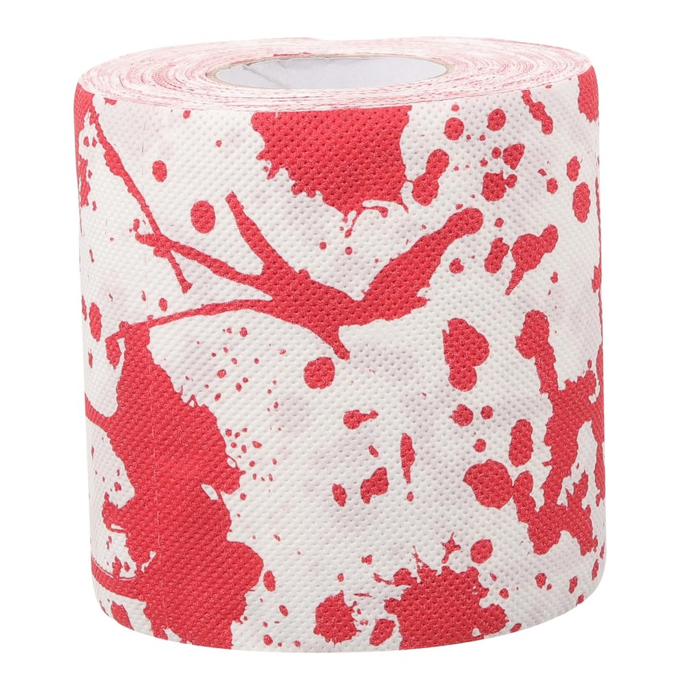 SEWOART Halloween Horror Bloodstain Toilet Paper Festive Roll Paper Perfect for Ghost Festival Decor