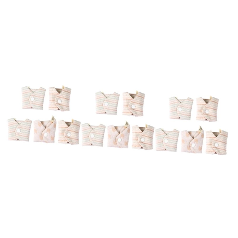 Beaupretty 15pcs Reusable Cloth Menstrual Pad Washable Sanitary Napkin Light Incontinence Period Liners for Overnight Use Random Style
