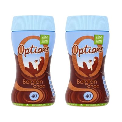 FreshCart Basics Options Belgian Hot Chocolate Jar 220g - 2 Pack | Instant Hot Chocolate Drink.