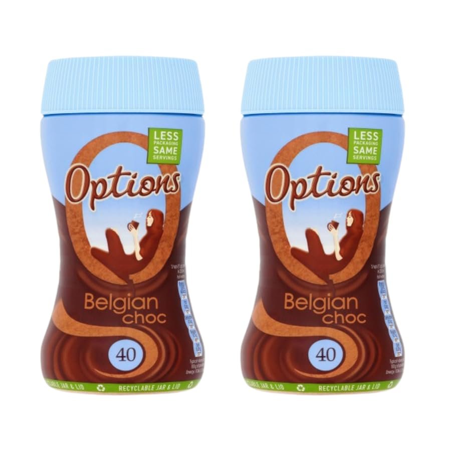 FreshCart Basics Options Belgian Hot Chocolate Jar 220g - 2 Pack | Instant Hot Chocolate Drink.