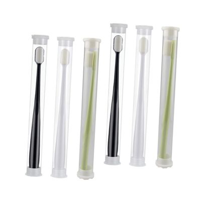 Beavorty Portable Toothbrush Kit 6pcs Micro Nano Toothbrush Extra Soft Black Postpartum Oral Care