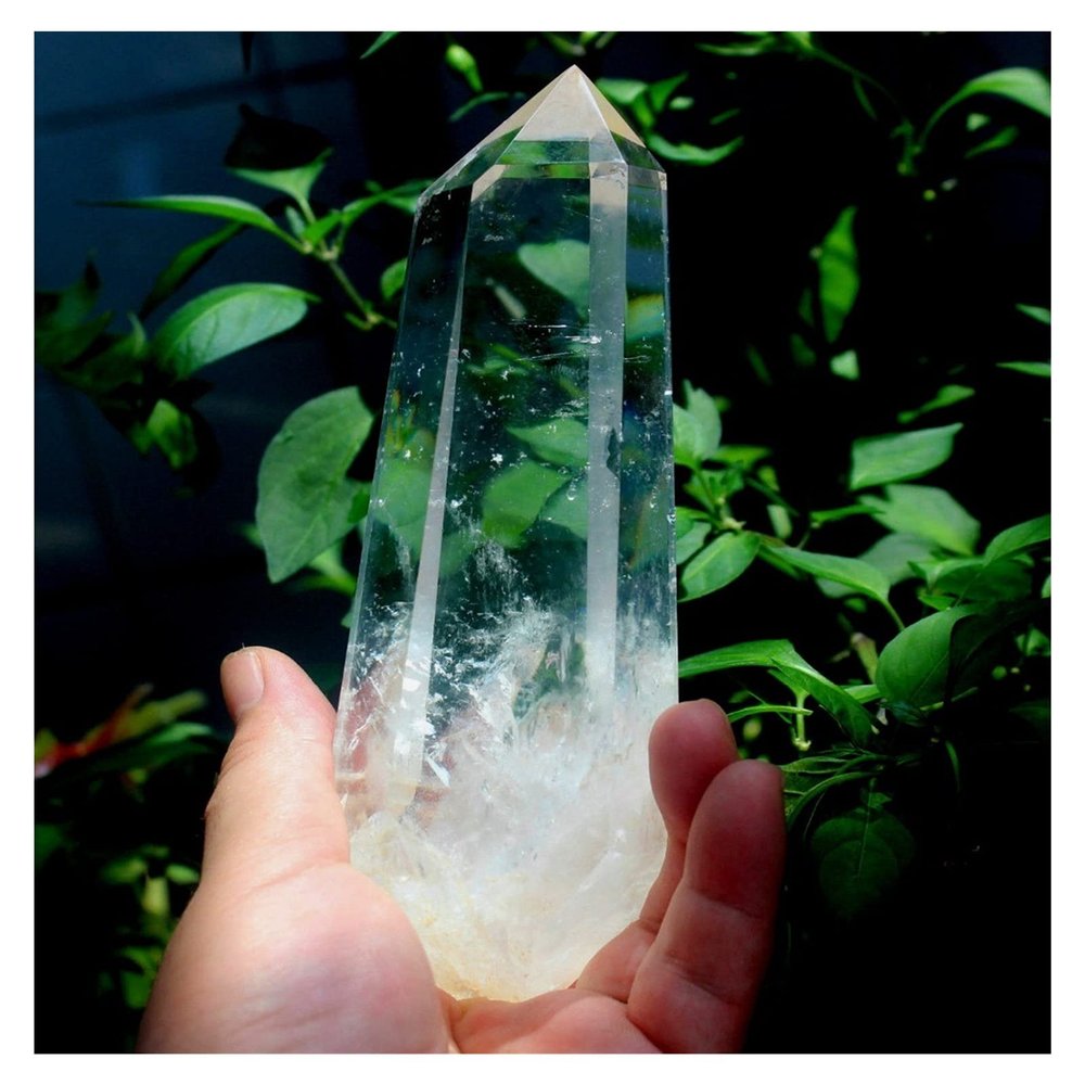 CZAOINCU Home Collections Natural Crystal 300-400g Large Clear Quartz Natural Point Cluster Crystal Rough Crystal Stone