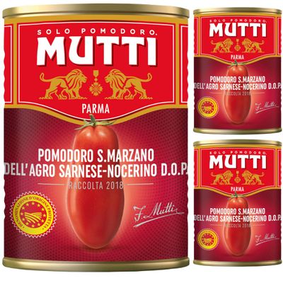 Mutti Peeled Tomatoes San Marzano 400 Gram x 3 Pieces