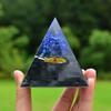 CZAOINCU Home Collections Natural Crystal 2.75 Inch Tree of Life Pyramid Lapis Lazuli and Obsidian Crystal Mental Purification Crystal Stone view 3